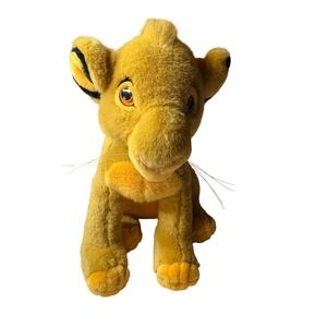 Vintage Disney The Lion King Simba Plush Toy Stuffed Animal Golden Yellow Large
